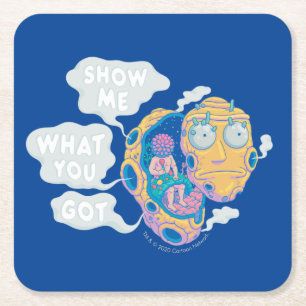 RICK EN MORTY™   SHOW ME WAT JE HEBT VIERKANTE KARTONNEN ONDERZETTER