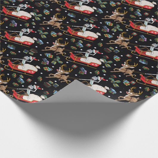 Rick en Morty | Slaappatroon met kerstrendieren Cadeaupapier (Hoek)
