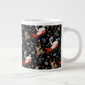 Rick en Morty | Slaappatroon met kerstrendieren Extra Grote Beker (Rechts)