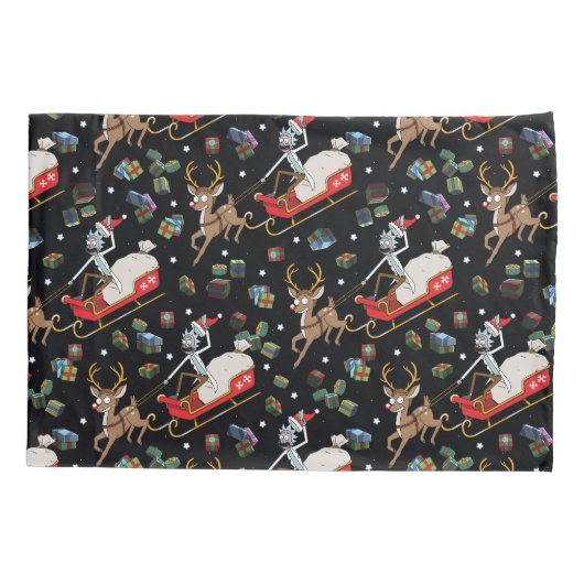 Rick en Morty | Slaappatroon met kerstrendieren Kussensloop (Achterkant)