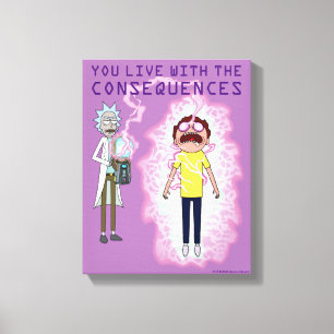 RICK EN MORTY™  U leef met de gevolgen Canvas Afdruk