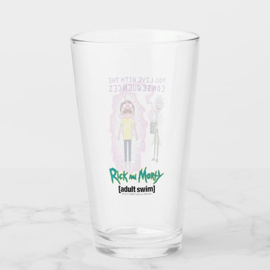 RICK EN MORTY™ | U leeft met de gevolgen Glas (Achterkant)