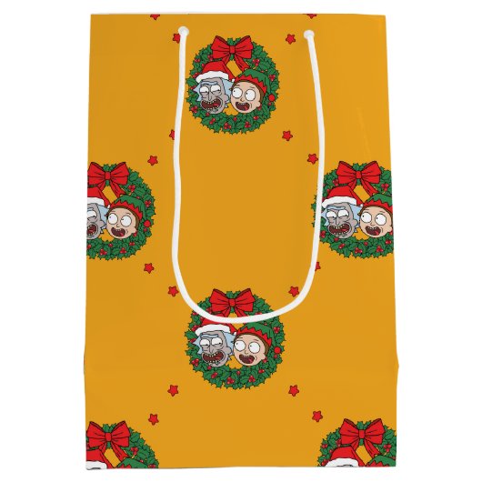 Rick en Morty | Vakantiepatroon voor feestdagen Medium Cadeauzakje (Achterkant)