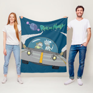 RICK EN MORTY™   Vliegen in ruimtevaart Fleece Deken