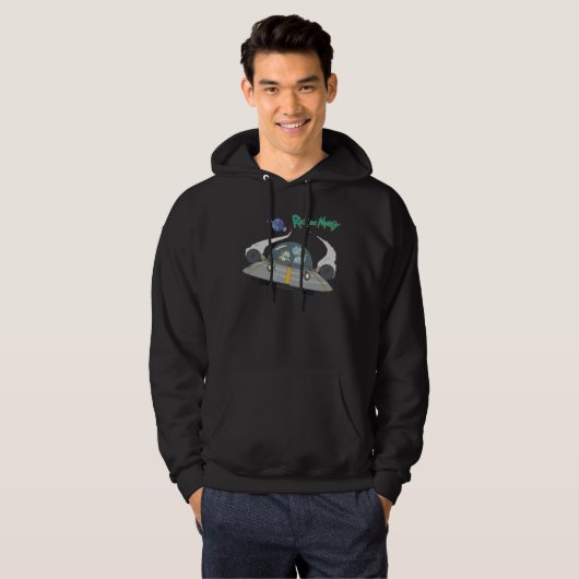 RICK EN MORTY™ | Vliegen in ruimtevaart Hoodie (Voorkant volledig)