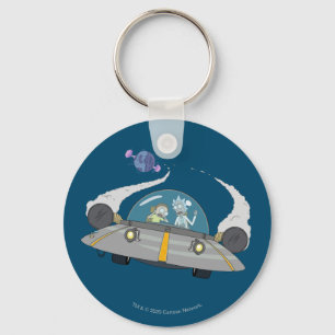 RICK EN MORTY™   Vliegen in ruimtevaart Sleutelhanger