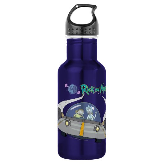 RICK EN MORTY™ | Vliegen in ruimtevaart Waterfles (Voorkant)