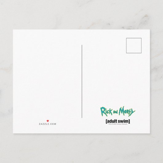 RICK EN MORTY™ | Wubba Lubba Dub-Dub Uitnodiging Briefkaart (Achterkant)