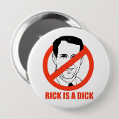 Rick is een Dick Ronde Button 4,0 Cm (Voorkant /achterkant)