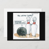 Rick Londen Cartoons Grappige Bowling Comic Briefkaart (Voorkant / Achterkant)