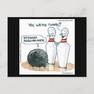 Rick London Cartoons Grappige Bowling Comic  Briefkaart