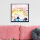 Rick London Comic Snowman Canvas Print (Insitu (Woonkamer))