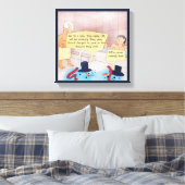 Rick London Comic Snowman Canvas Print (Insitu (Slaapkamer))
