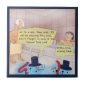 Rick London Comic Snowman Comic Ceramic Tegel Tegeltje (Voorkant)