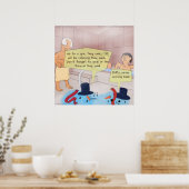 Rick London Comic Snowman Drôle Poster (Cuisine)