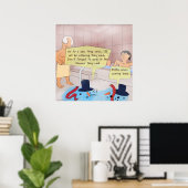 Rick London Comic Snowman Funny Poster (Thuiskantoor)