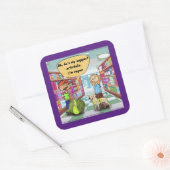 Rick London Emotional Support Artichoke Comic Vierkante Sticker (Envelop)