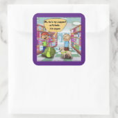 Rick London Emotional Support Artichoke Comic Vierkante Sticker (Tas)