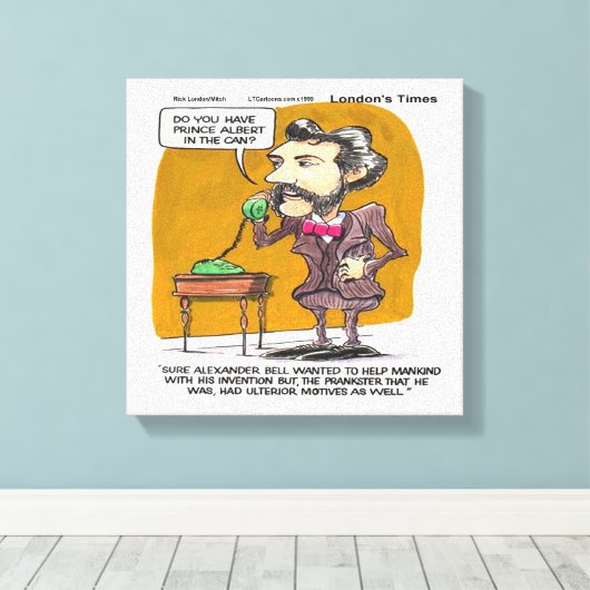 Rick London Funny Alexander Bell PhonePrank Print (Insitu (Houten vloer))