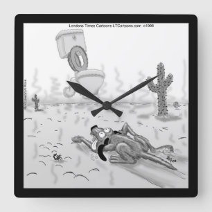 Rick London Funny Dog Mirage Square Wall klok