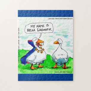 Rick London Funny Goose Vampire Wearing Bells Legpuzzel