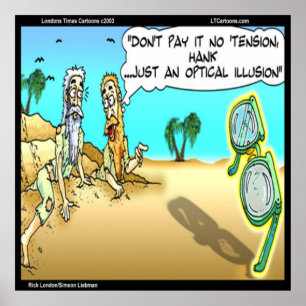 Rick London Funny Illusion Optique Poster Opticien