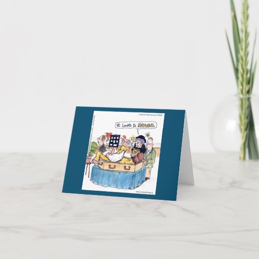 Rick London Funny Old Hippie Comic Funeral Kaart (Voorkant)