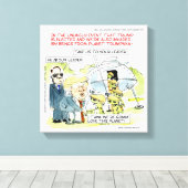 Rick London Funny Planet Trump Canvas Print (Insitu (Houten vloer))