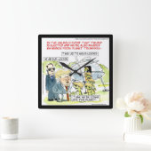 Rick London Funny Planet Trump Square Wall klok (Huis)