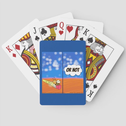 Rick London Funny Shakespeare Hamlet Bee Comic Pokerkaarten (Achterkant)