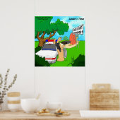 Rick London Funny Slug Traffic Cop Poster (Cuisine)