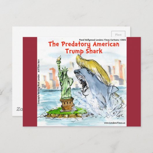 Rick London Funny Trump Shark Briefkaart (Voorkant / Achterkant)