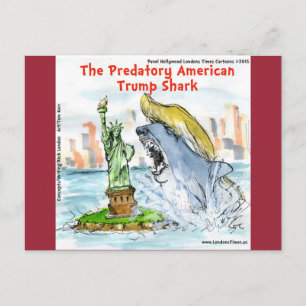 Rick London Funny Trump Shark Briefkaart