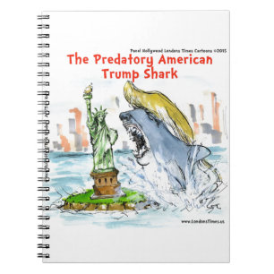 Rick London Funny Trump Shark Notitieboek