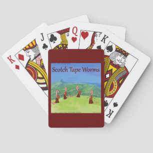 Rick London Funny Worms of Scotland Comic Pokerkaarten