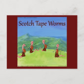Rick London Funny Worms uit Scotland Comic Briefkaart (Voorkant)