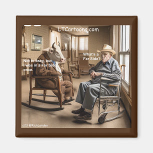 Rick London Gepensioneerde Far Side Koe Leeft om t Magneet