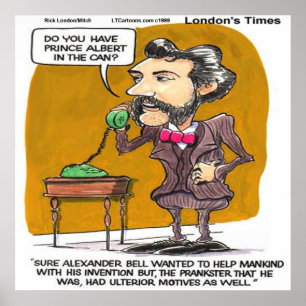 Rick London Grappige Alexander Bell Telefoon Grap Poster