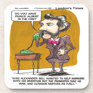 Rick London Grappige Alexander Bell Telefoon Grapj Onderzetter