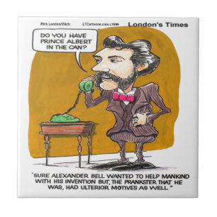 Rick London Grappige Alexander Bell Telefoon Grapj Tegeltje