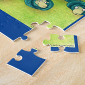 Rick London Grappige Border Collie Bloem Comic Legpuzzel (Zijkant)