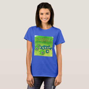 Rick London Grappige Border Collie Bloem Strip T-shirt