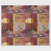 Rick London Grappige Kaas Badkamer Strip Cadeaupapier (Vlak)
