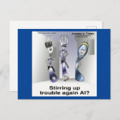 Rick London Grappige Silverware Politie Briefkaart (Voorkant / Achterkant)