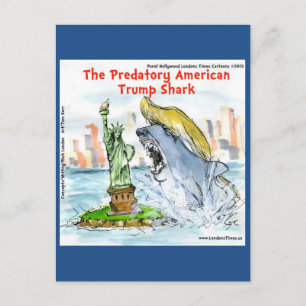 Rick London Grappige Trump Haai Briefkaart