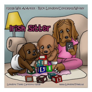 Rick London Ierse Setter Strip Poster Perfect Poster