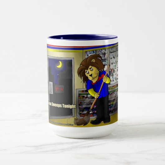 Rick London "Lion Sweeps Tonight" Funny Comic Mok (Midden)