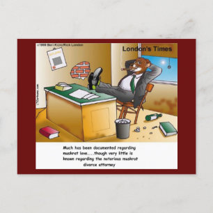 Rick London Muskrat Scheiding Attorney Comic Briefkaart