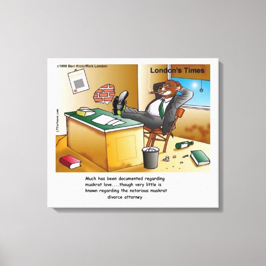 Rick London Muskrat Scheiding Attorney Comic Canvas Afdruk (Voorkant)