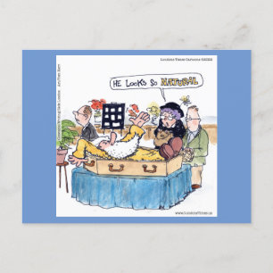 Rick London Oude Hippie Begrafenis Grappige Strip Briefkaart